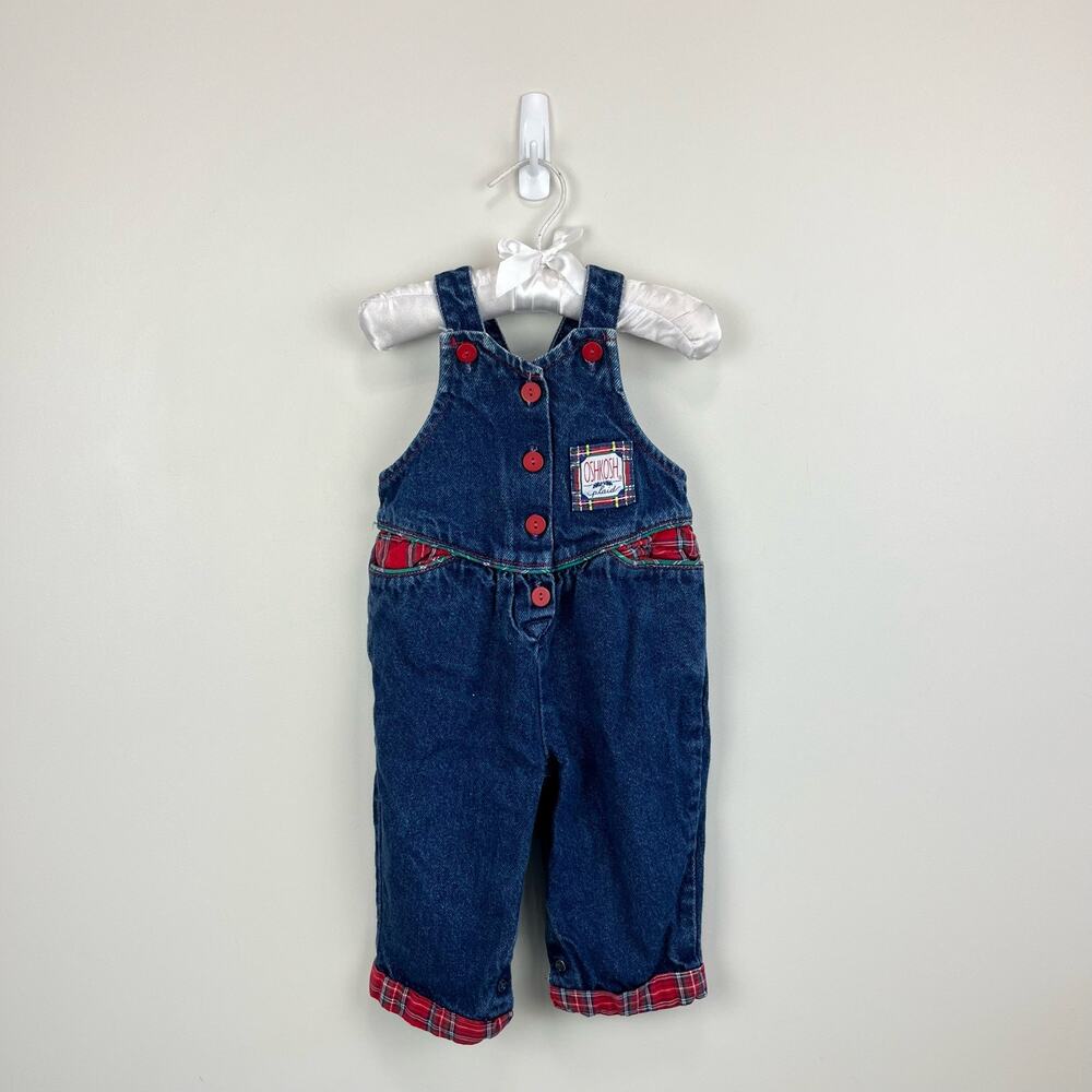 OshKosh B'gosh Blue and Red Kids Overalls